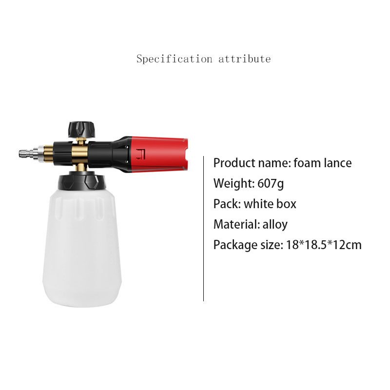 New Snow Foam Cannon Lance High Pressure Washer Gun Gar Detailing Red Black Hand Pump Car Washing Bottle