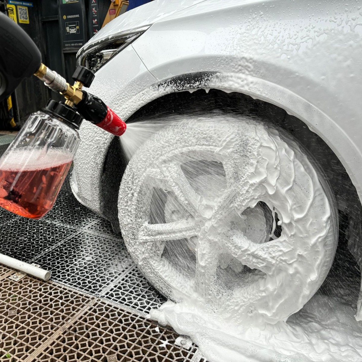 New Snow Foam Cannon Lance High Pressure Washer Gun Gar Detailing Red Black Hand Pump Car Washing Bottle