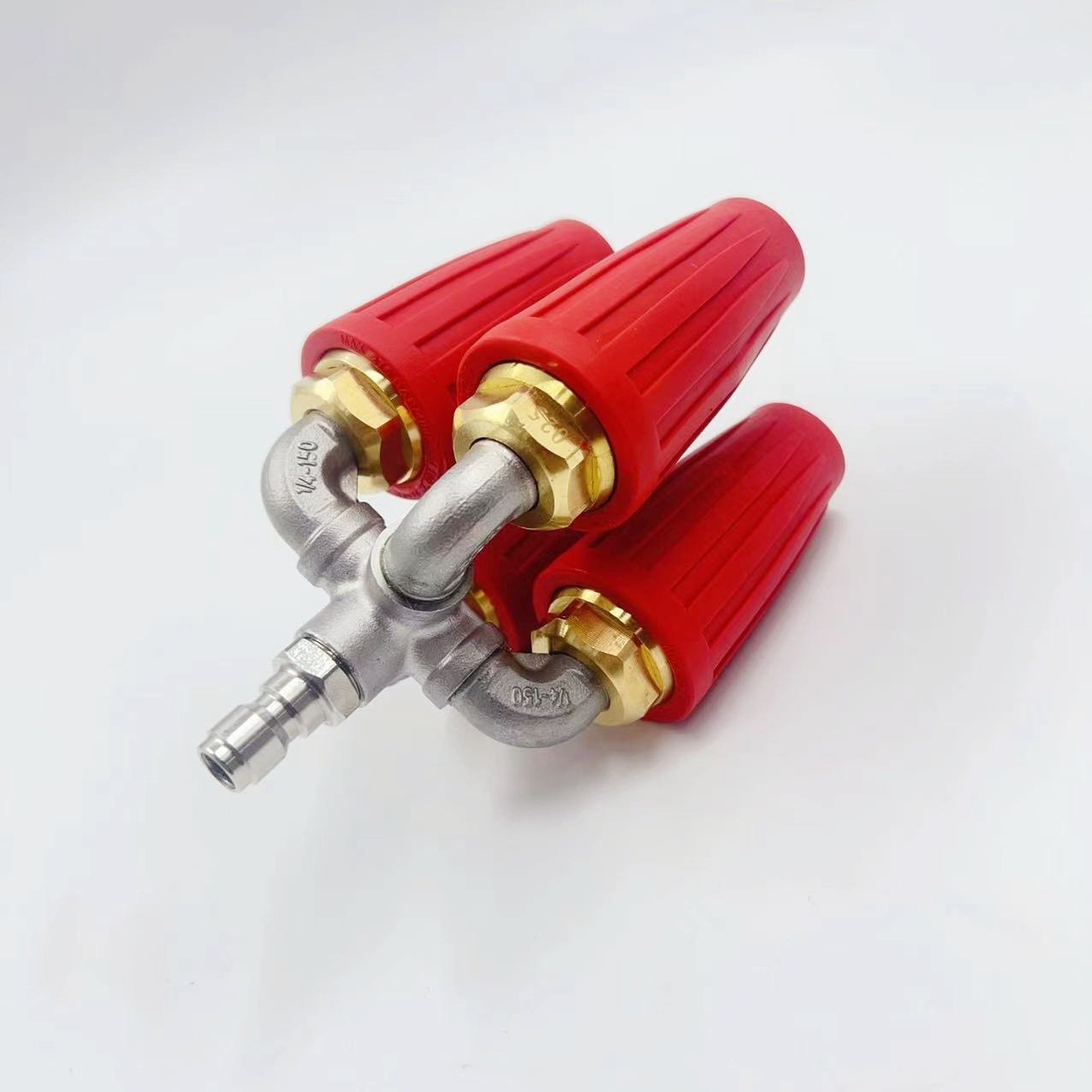 4pcs Turbo Nozzle 1/4" Quick Connect Plug 4000 PSI Pressure Washer accessory Rotating jetter nozzle for Cleaning