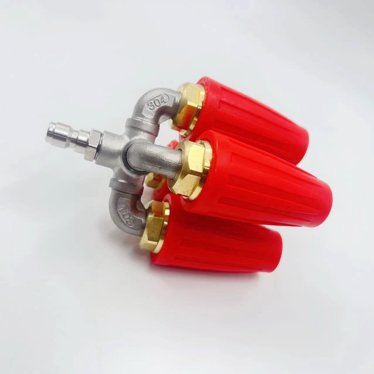 4pcs Turbo Nozzle 1/4" Quick Connect Plug 4000 PSI Pressure Washer accessory Rotating jetter nozzle for Cleaning