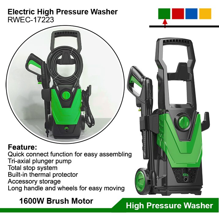 1600W Electric Power High Pressure Washer Pump Home Car Cleaner Cold Water Jet Car Washer Machine Portable Pressure Cleaners
