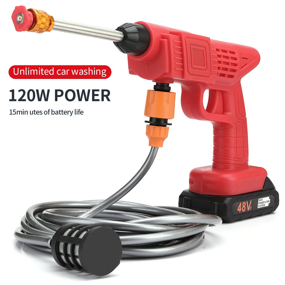 OJOJ 48V Lithium Battery Powered Cordless High Pressure Car Washer Efficient Wordless Car Wash Sprayer Machine