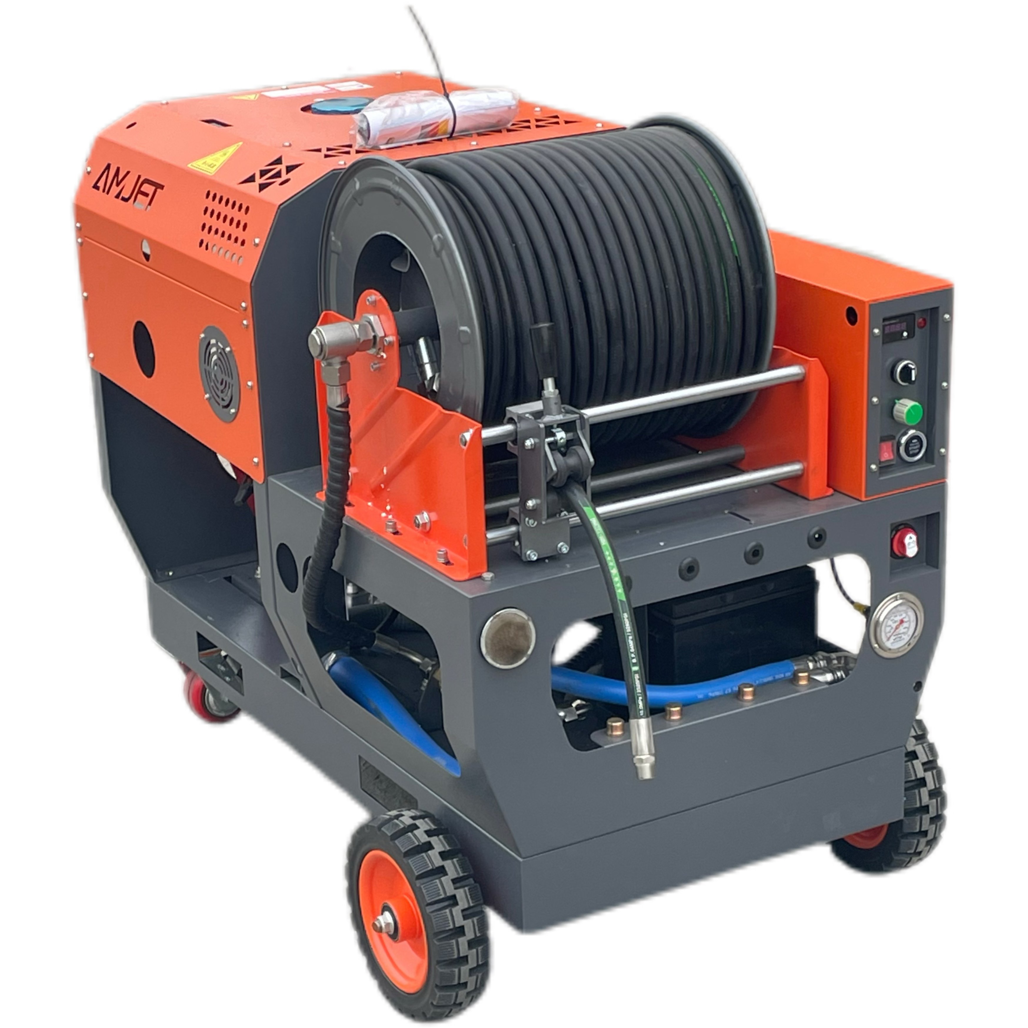 AMJET 37HP sewer jet machine high-pressure water jet cleaning machine 200bar-65lpm high-pressure sewer cleaning machine