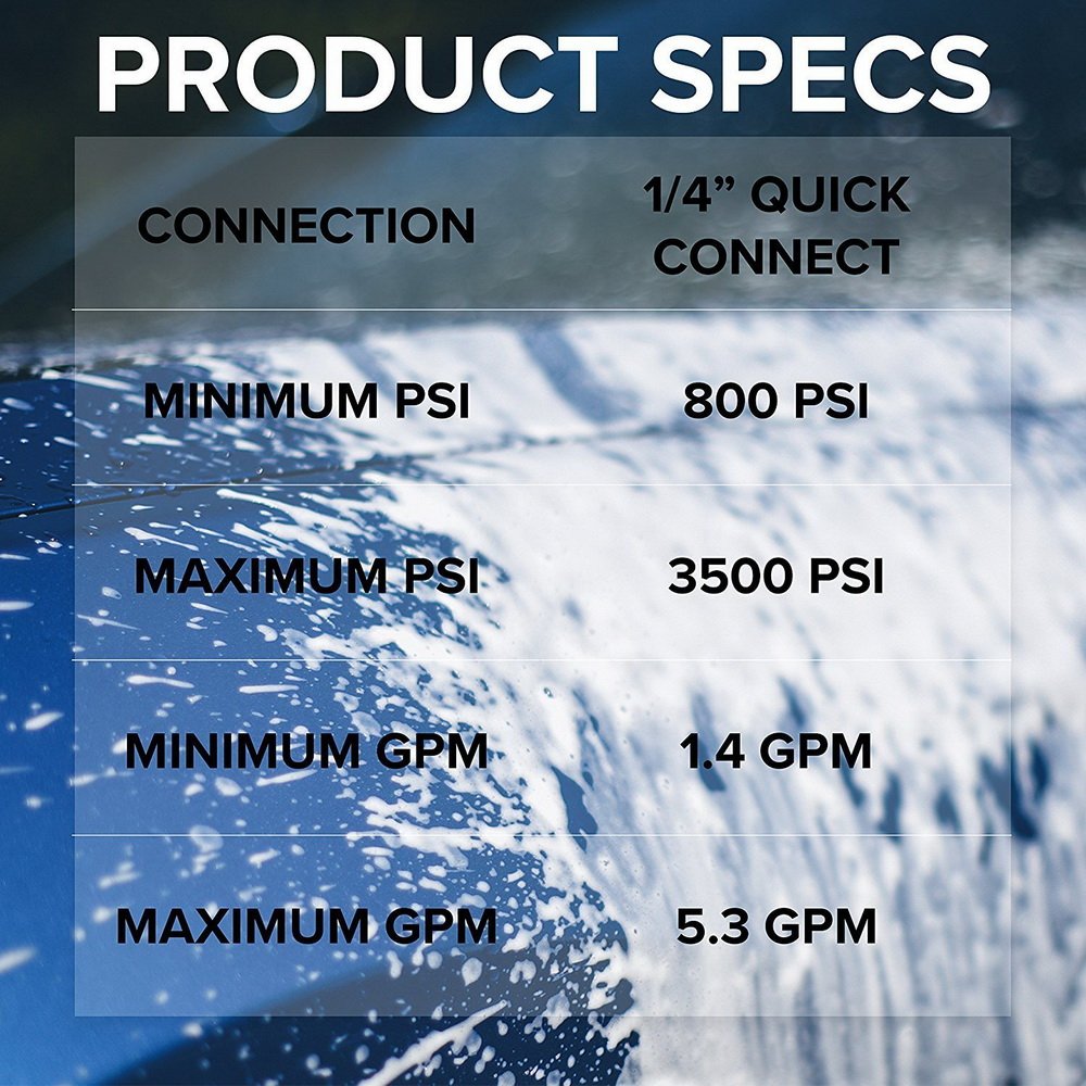 Custom logo 1/4" quick release pressure washer DIY snow foam cannon lance