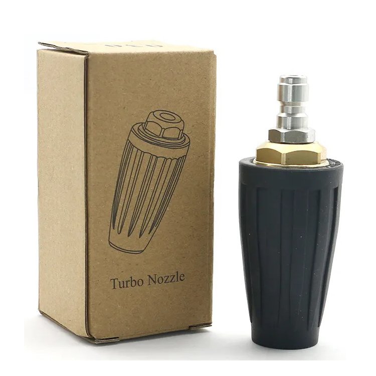 1/4 Inch Quick Connection Black 3000PSI 360 Degree High Pressure Rotating Turbo Nozzle