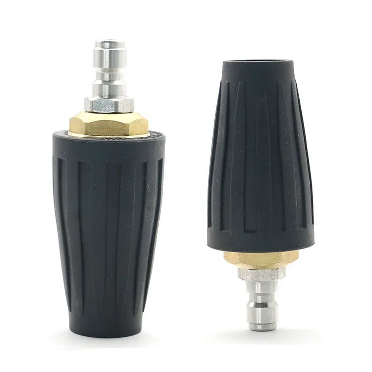 1/4 Inch Quick Connection Black 3000PSI 360 Degree High Pressure Rotating Turbo Nozzle