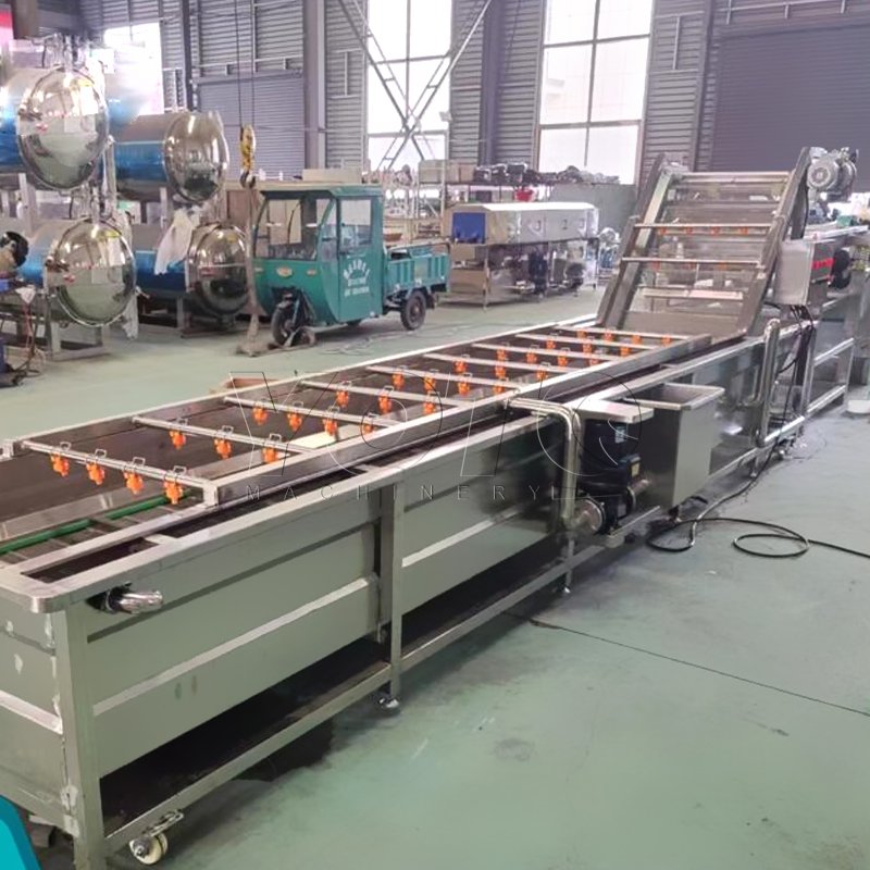 Automatic Stainless Steel Vegetable Fruit Washer 800KG/H Tomato Carrot Washing Machine Commercial Fruit and Vegetable Machine