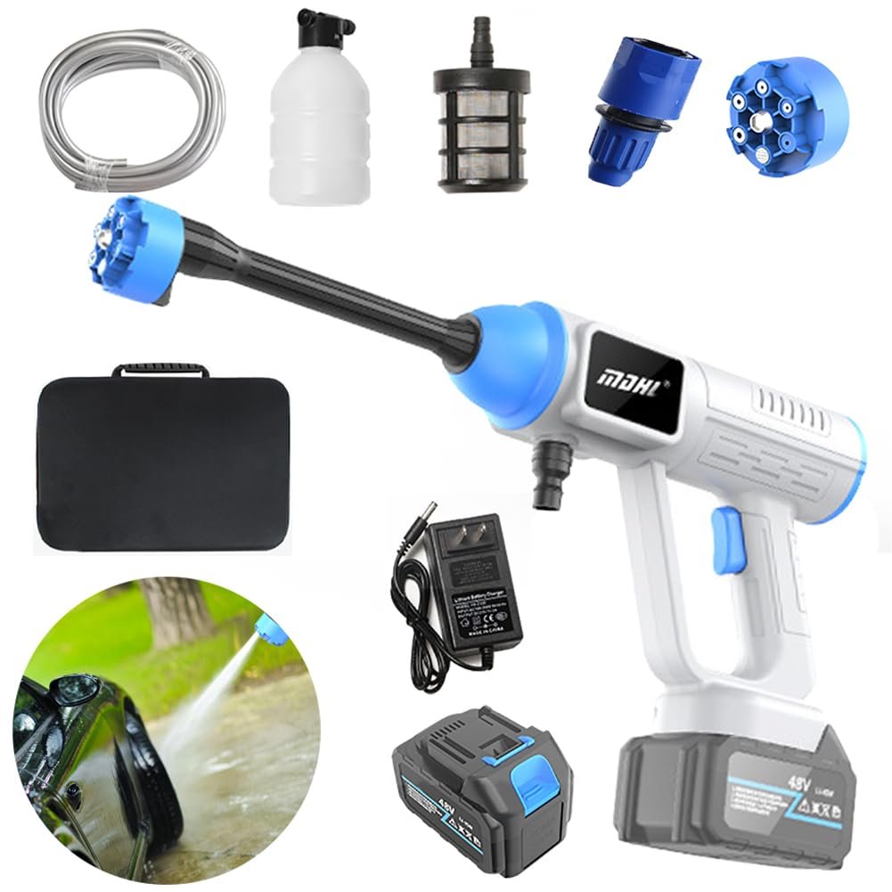 OEM 96VH Lithium Battery High Pressure car washer gun Cordless Electric Cleaning Machine Washer Spray Gun Brushless led screen