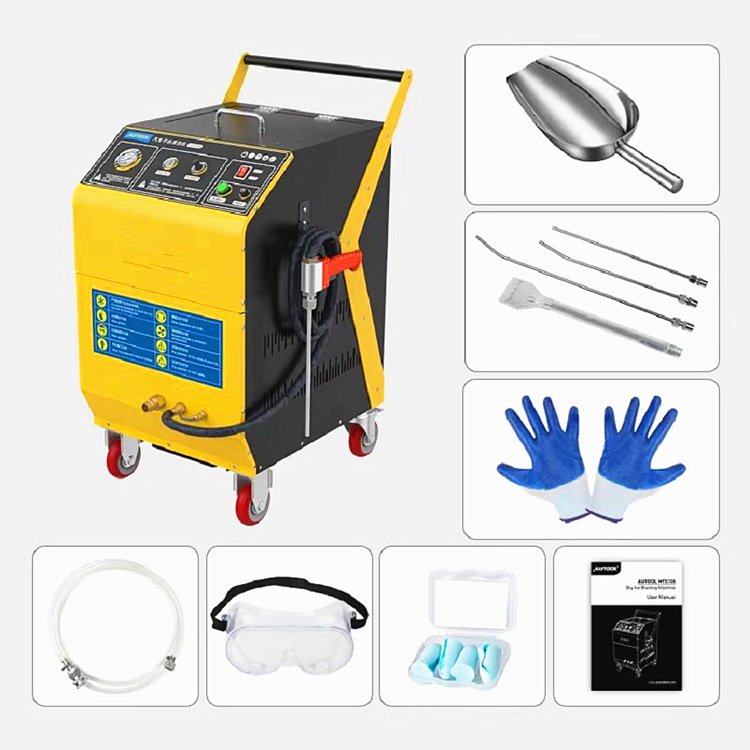 110V Efficient Eco-friendly Pressure Solid Carbon Dioxide Dry Ice Cleaning Machine Car Washer Car Detailing Supply