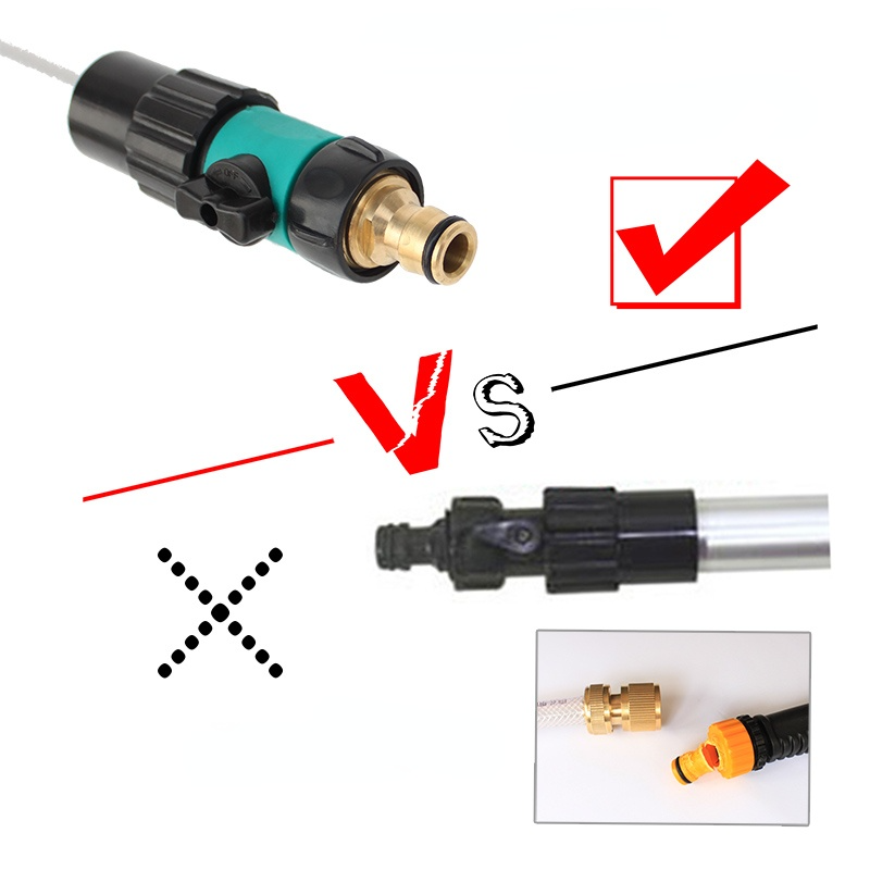 12 V 24V 1.5m 6-hole brush double-pump high-pressure car washer with water brush tool Kit for car cleaning