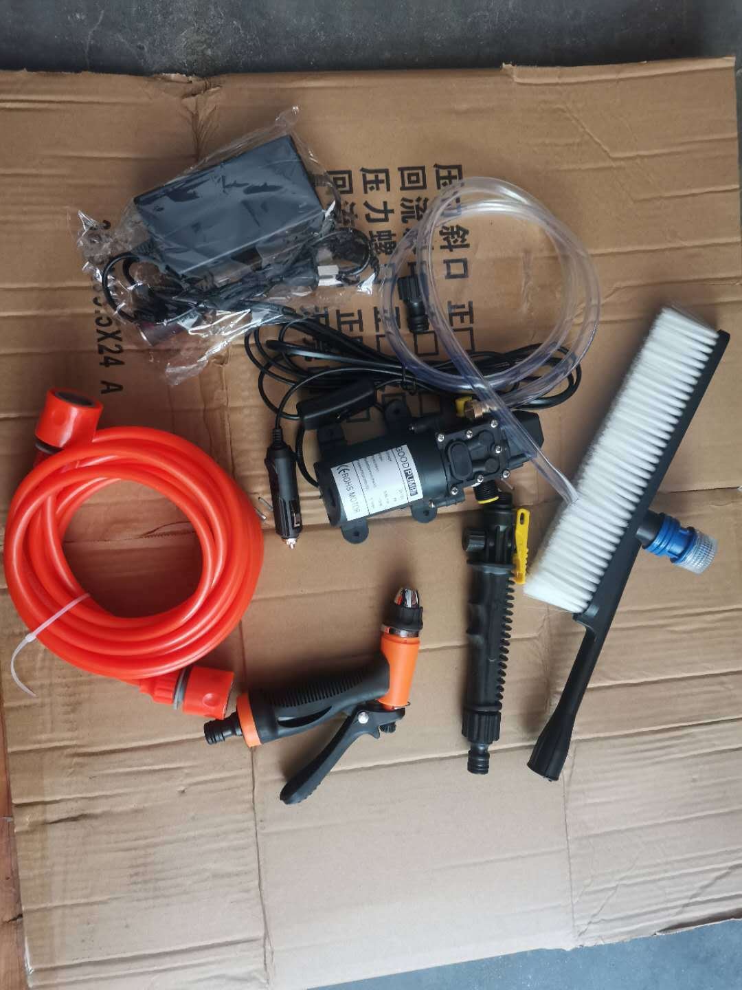 High pressure portable electric self-priming car vehicle washer wash machine tool kit box