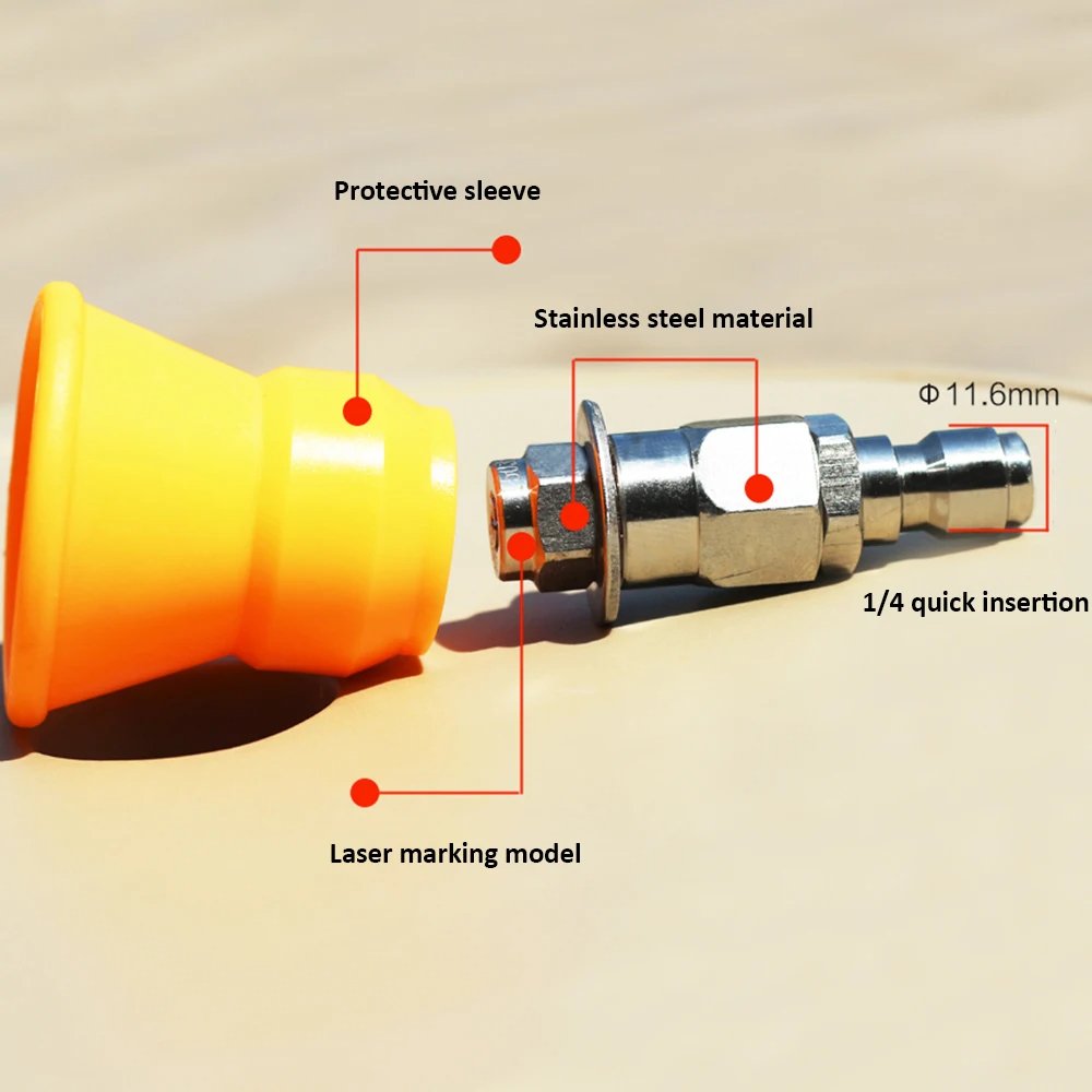 NBT Top Quality 1/4" Quick Connector Pressure Washer Spray Nozzles With Rubber Protective Covers