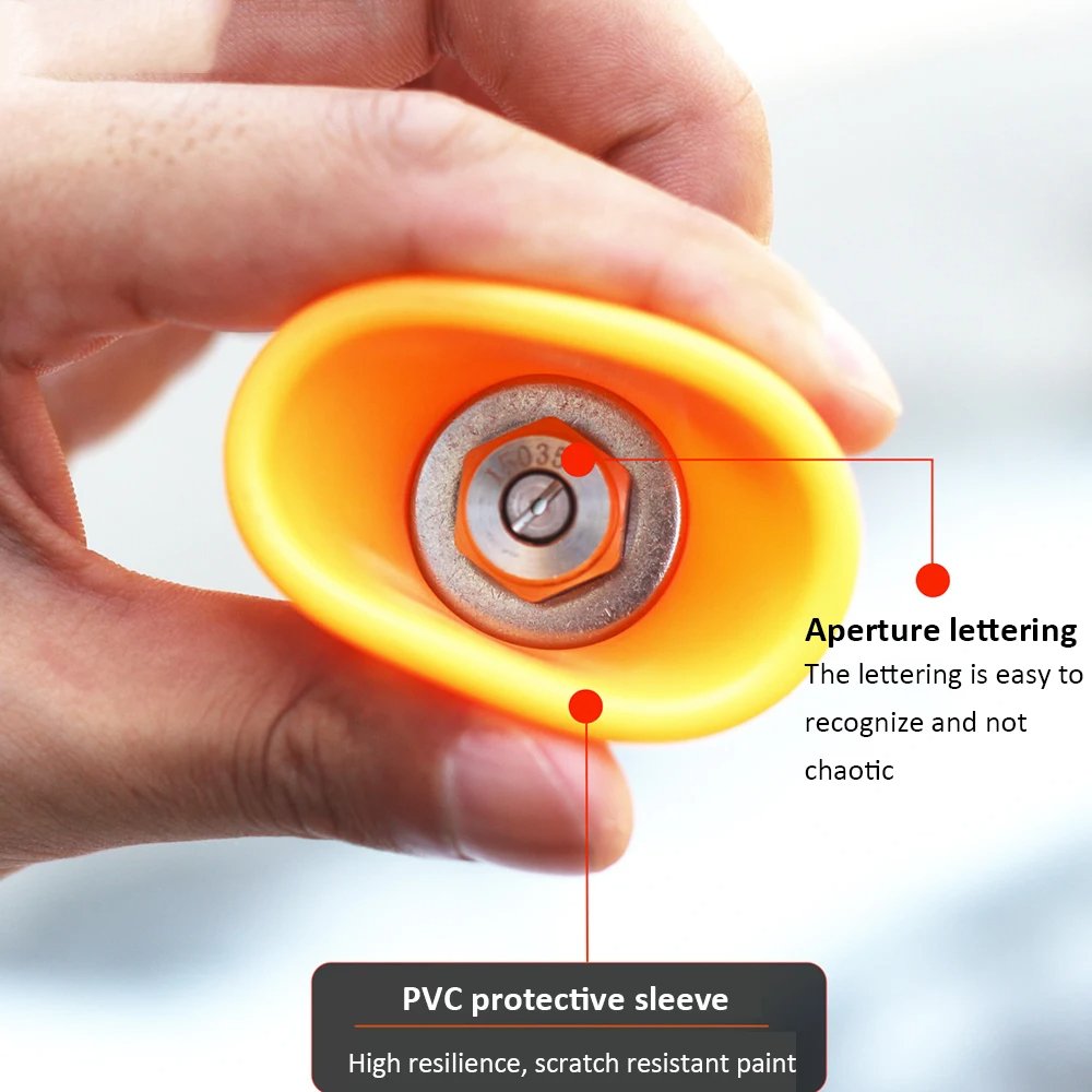 NBT Top Quality 1/4" Quick Connector Pressure Washer Spray Nozzles With Rubber Protective Covers