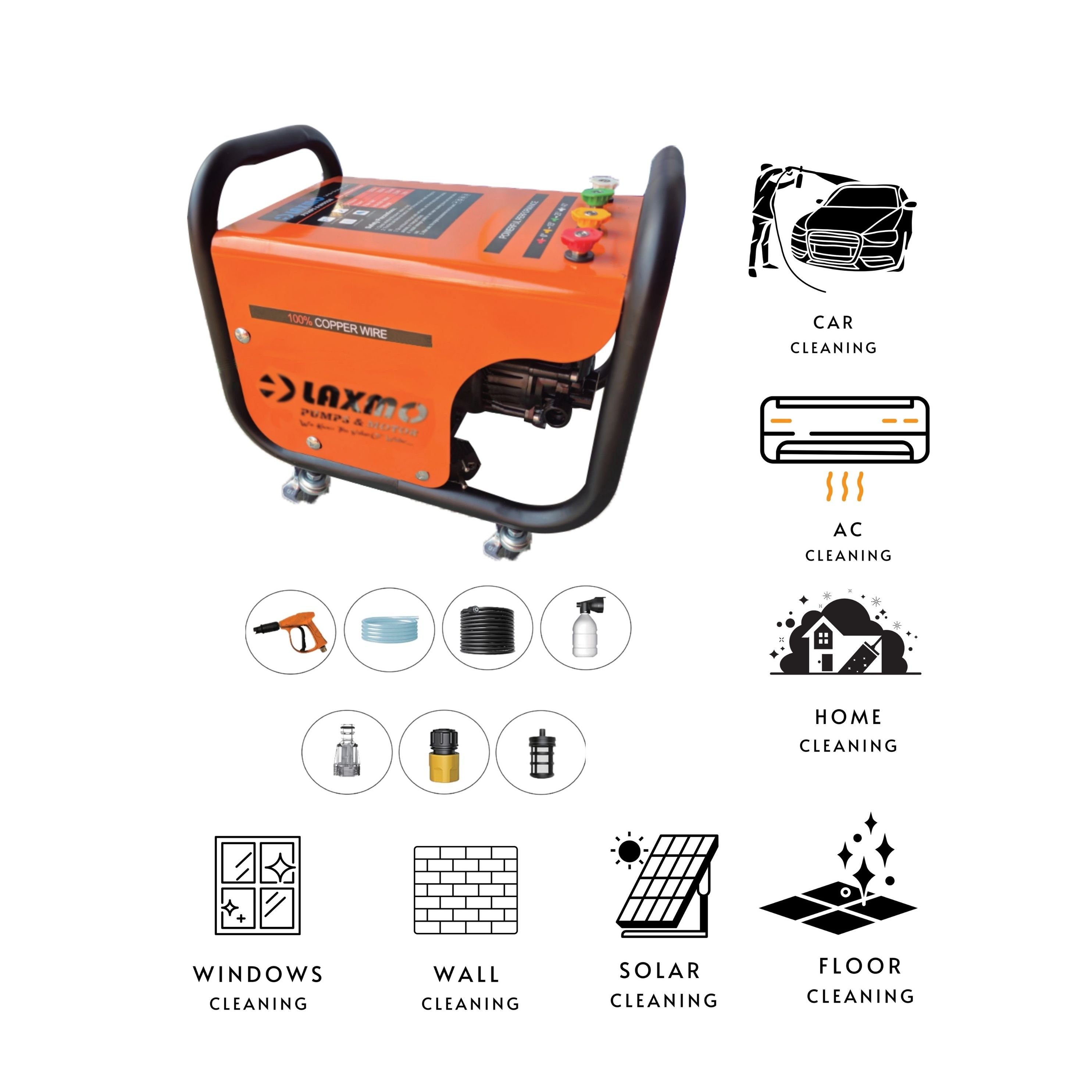 professional Hot Sale Factory Wholesale Motor Jet Washer High Pressure Car Pressure Washer