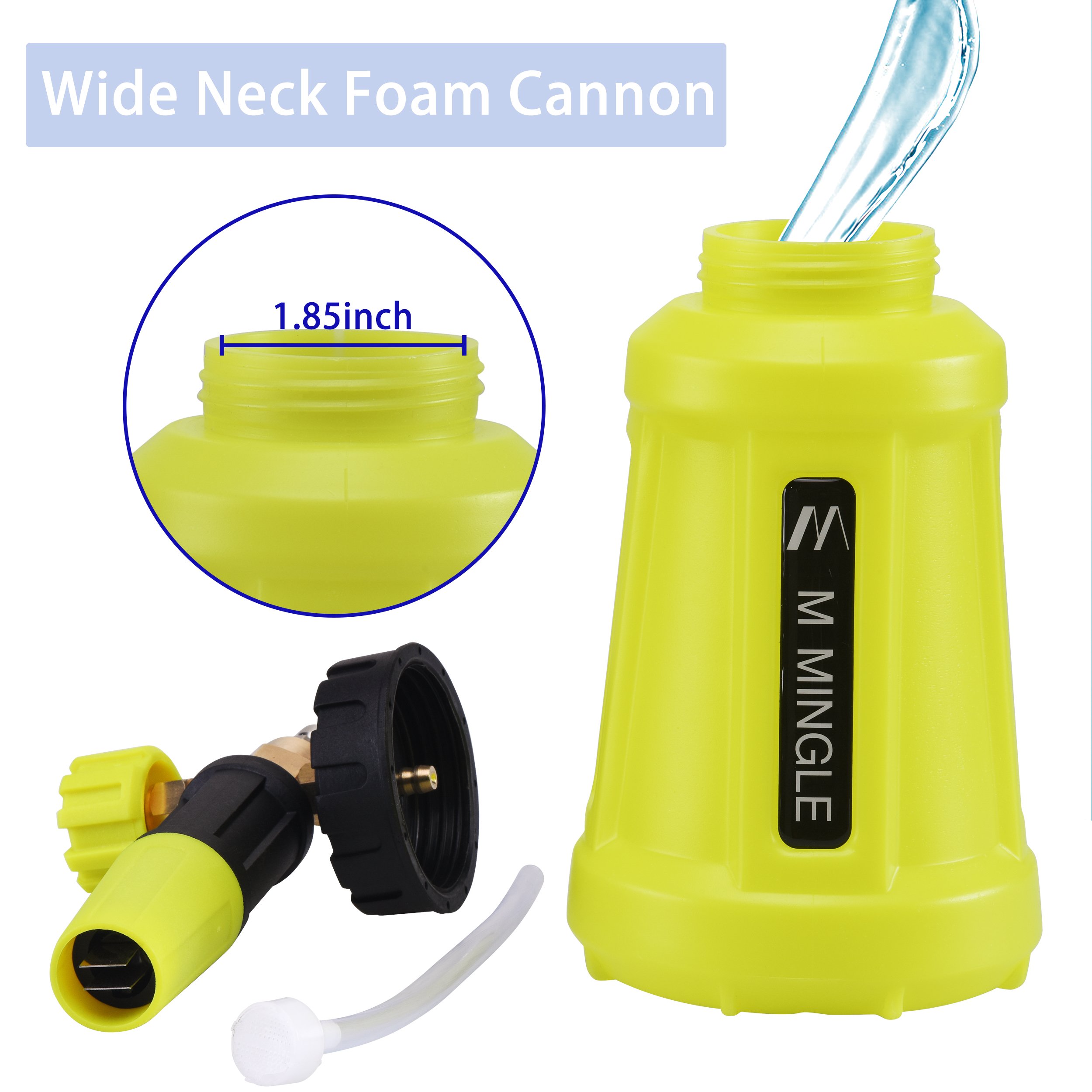 Car Wash Adjustable Foam Cannon Sprayer 1 L Pressure Washer Snow Foam Cannon Lance With 1/4 Inch Quick Connector
