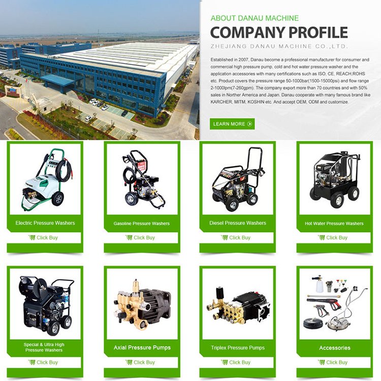 4000Psi 275Bar Danau Diesel Engine High Pressure Washer Car Wash Machine