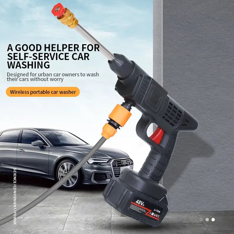 Electric Car Wash Tools Cordless High Pressure Car Washer Watering Flowers Watering Vegetables