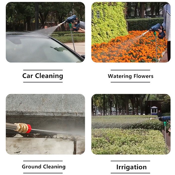 48 Vf Portable High Pressure Cleaner Car Wash Accessories Water Spray Gun Car Washer