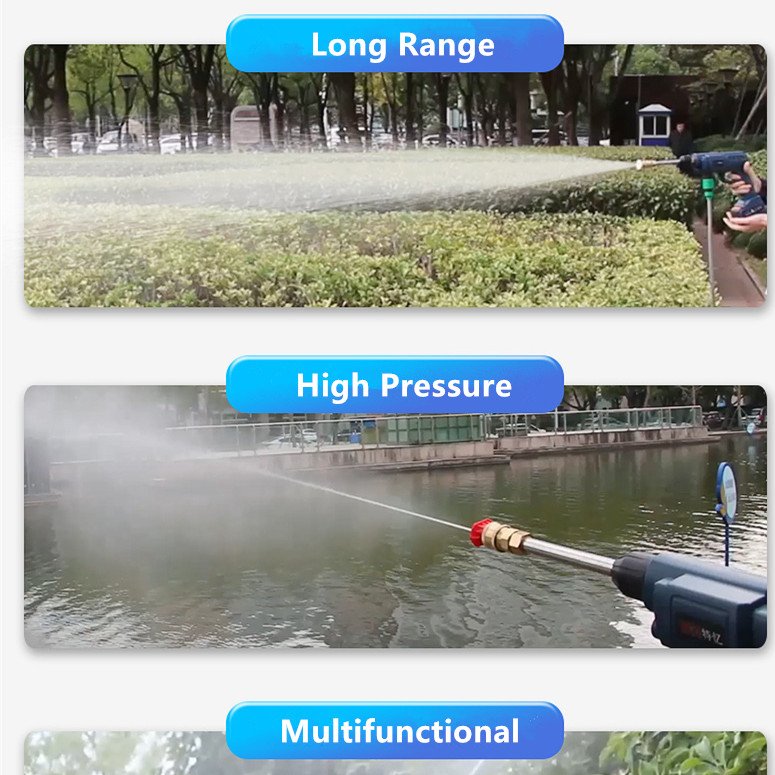 48 Vf Portable High Pressure Cleaner Car Wash Accessories Water Spray Gun Car Washer