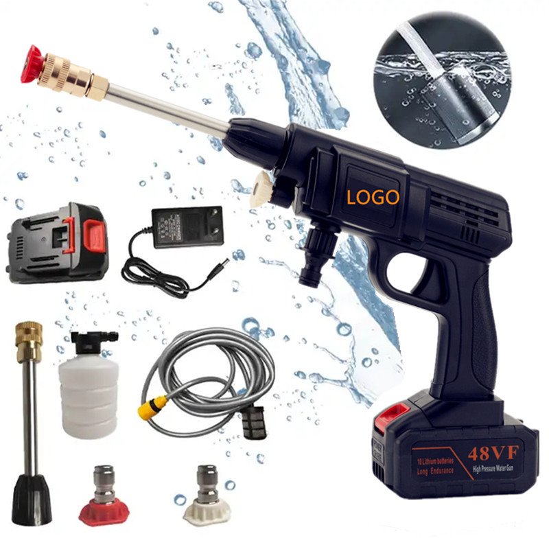 48 Vf Portable High Pressure Cleaner Car Wash Accessories Water Spray Gun Car Washer