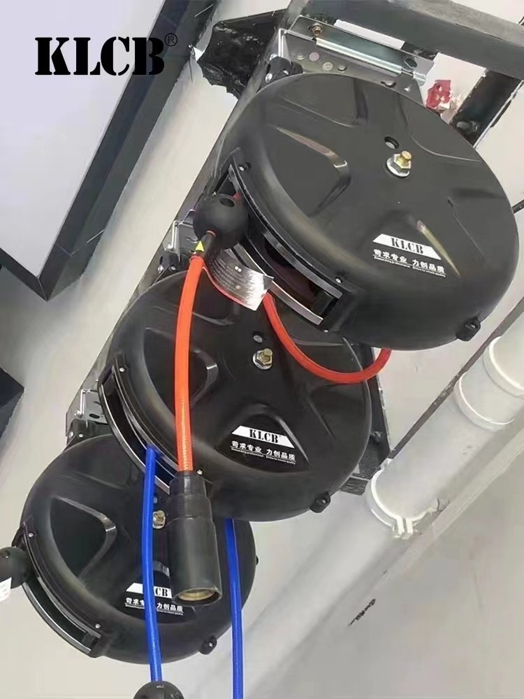 KLCB Single Hose Electric/Water/High Pressure/Air Car Wash Repair Workshop Detailing Equipment Combination Hose Reel
