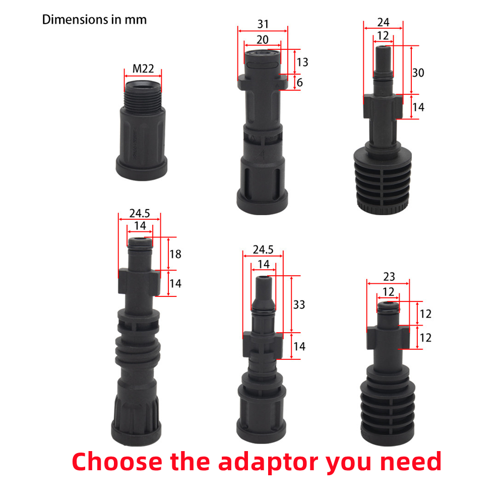 Car Washer Brush High Pressure Washer Accessories Rotary Wash Brush Water Cleaning Rotating Wash Brush