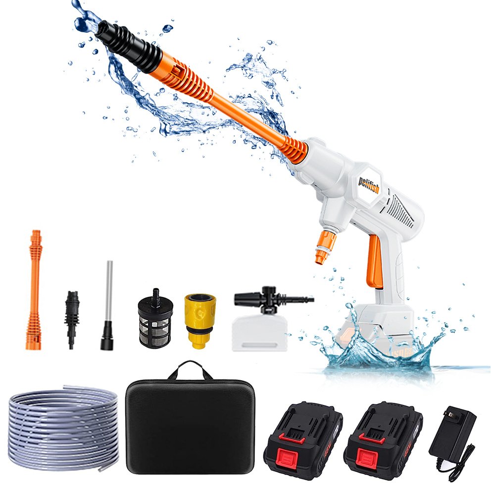 PELIFISH High Pressure Car Washer Strong Flushing Adjustable Portable Metal Car Washer Water Gun