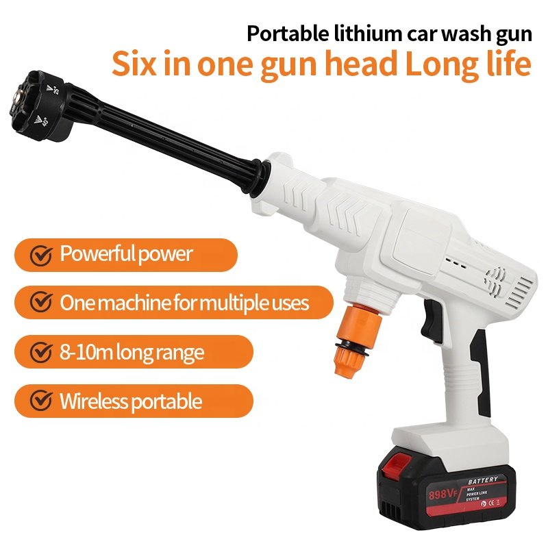 Brushless lithium battery water gun Portable Water High Pressure Washer Gun Lithium Battery High Speed Motor Car Washer
