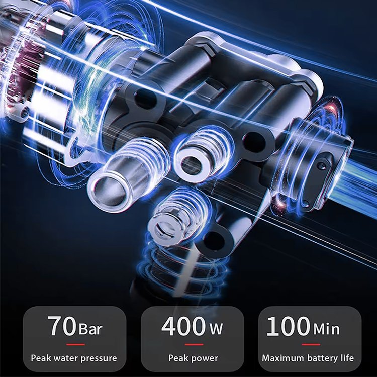 Cordless Electric High Pressure Car Washer 2-in-1 Car Washing Garden Water Gun Battery Spray Gun