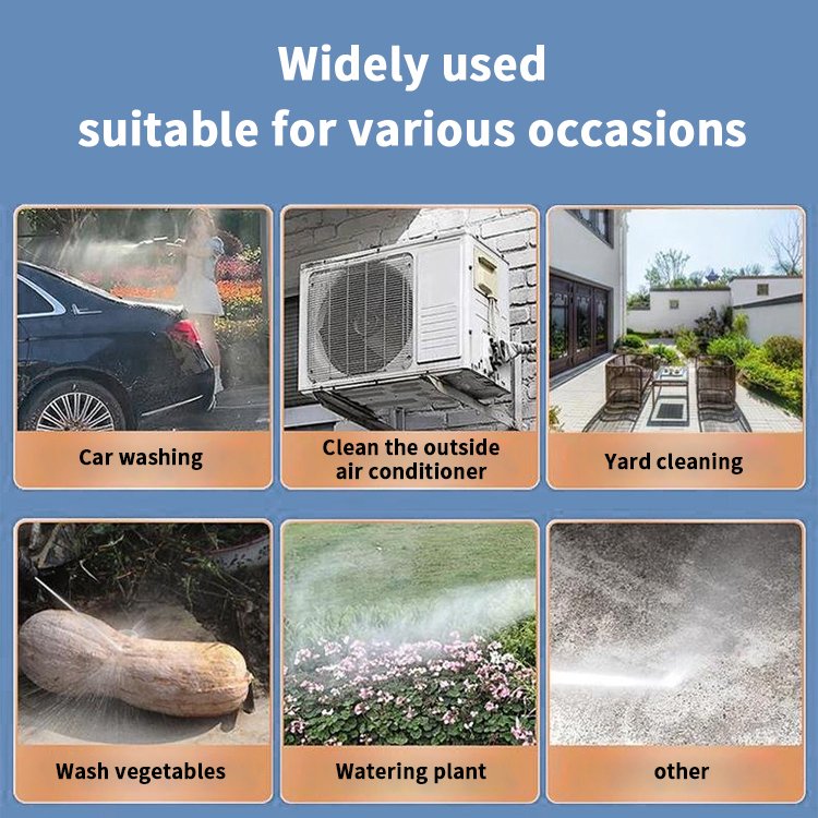 Cordless Electric High Pressure Car Washer 2-in-1 Car Washing Garden Water Gun Battery Spray Gun