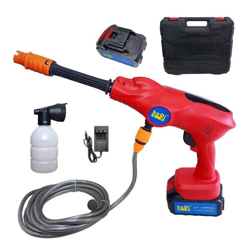 KQ-821002A Cordless car washer 21V car washing machine Lithuania battery water gun Water spray gun 14mm plunger pump