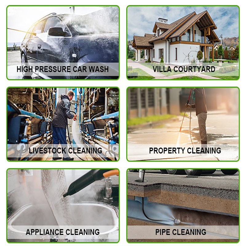 DANAU 3400psi/235bar Multifunctional Surface Cleaner High Pressure Washer Electric Car Washer High Steam Cleaner