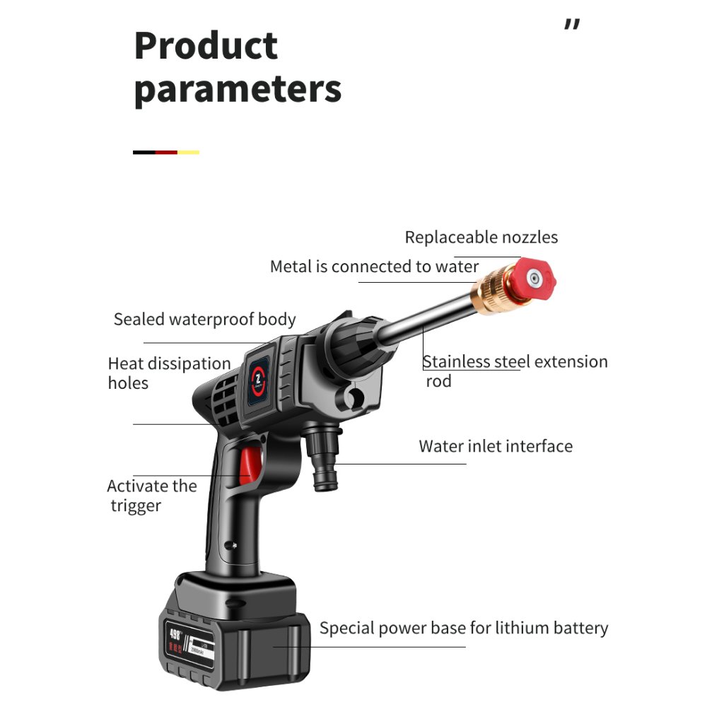 300w pressure washer car wash brush automatic handheld car washer household electric high pressure car washer