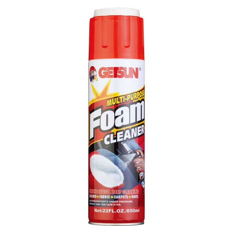 New design Getsun Car Cleaner car washer Enhanced Multi-purpose Foam Cleaner Spray Foam with Brush 650ml