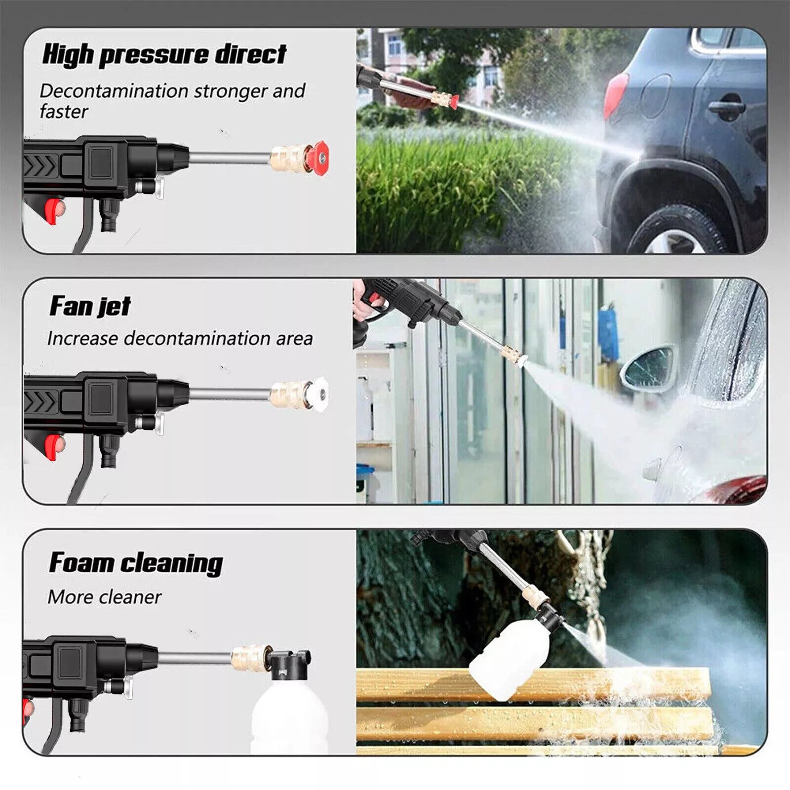 Brand New Wireless High Pressure Car Washer Portable Car Wash Cleaner Machine Water Gun