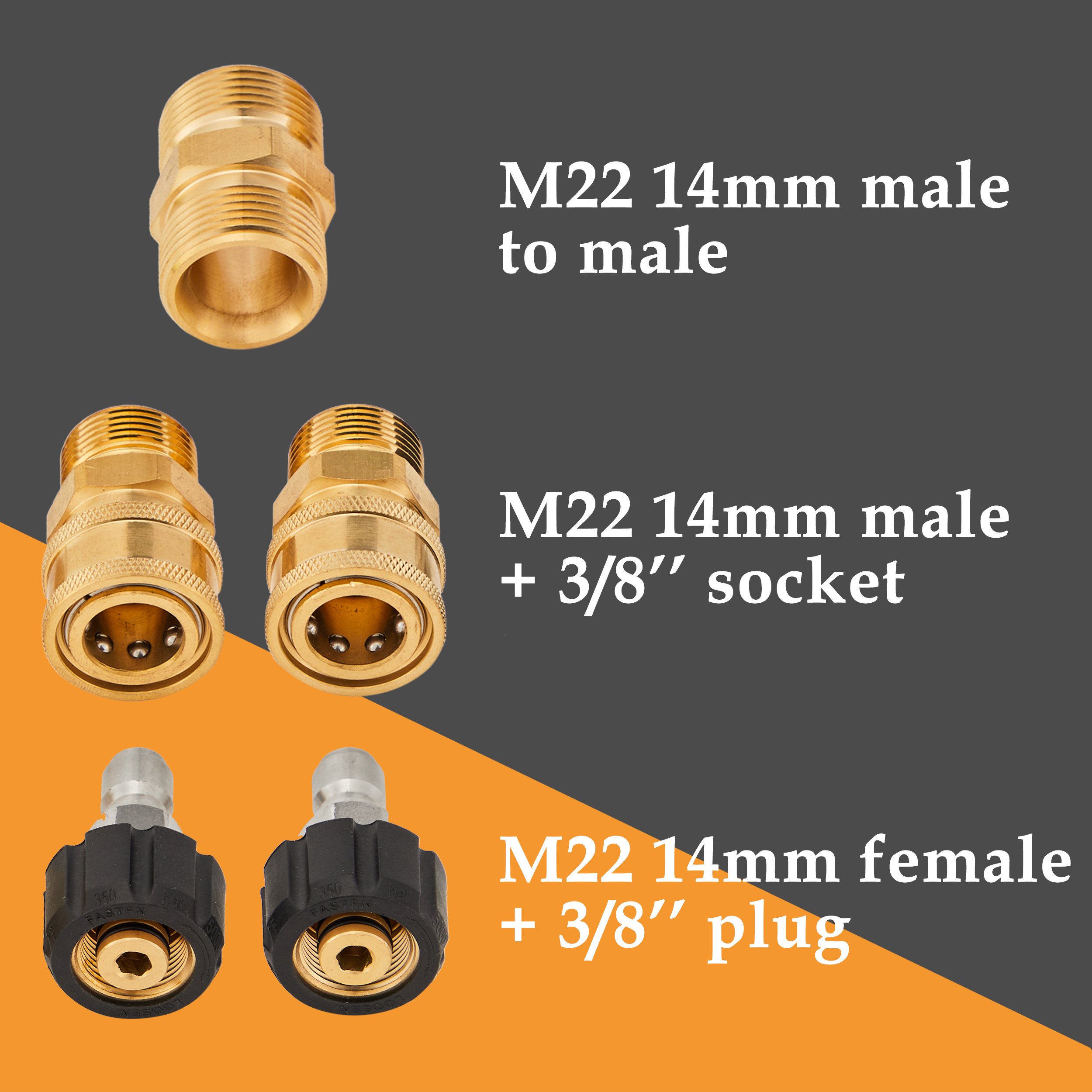 Car Washer Hose 50 Ft High Pressure Power Washer Hose 50 Ft With M22 14mm Quick Connect Kits