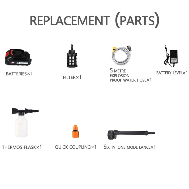 10000-30000mAh three-speed battery capacity total car washer enhanced lithium battery 298TV 10000mAh car washer gun