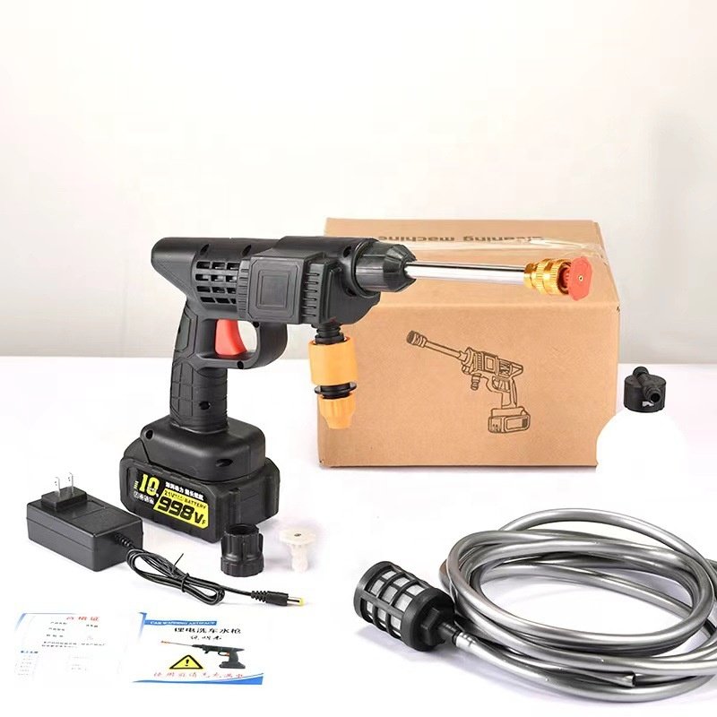 Car Washing Machine Water Spray Gun Car Wash Wireless Lithium Battery Portable High Pressure Car Washer
