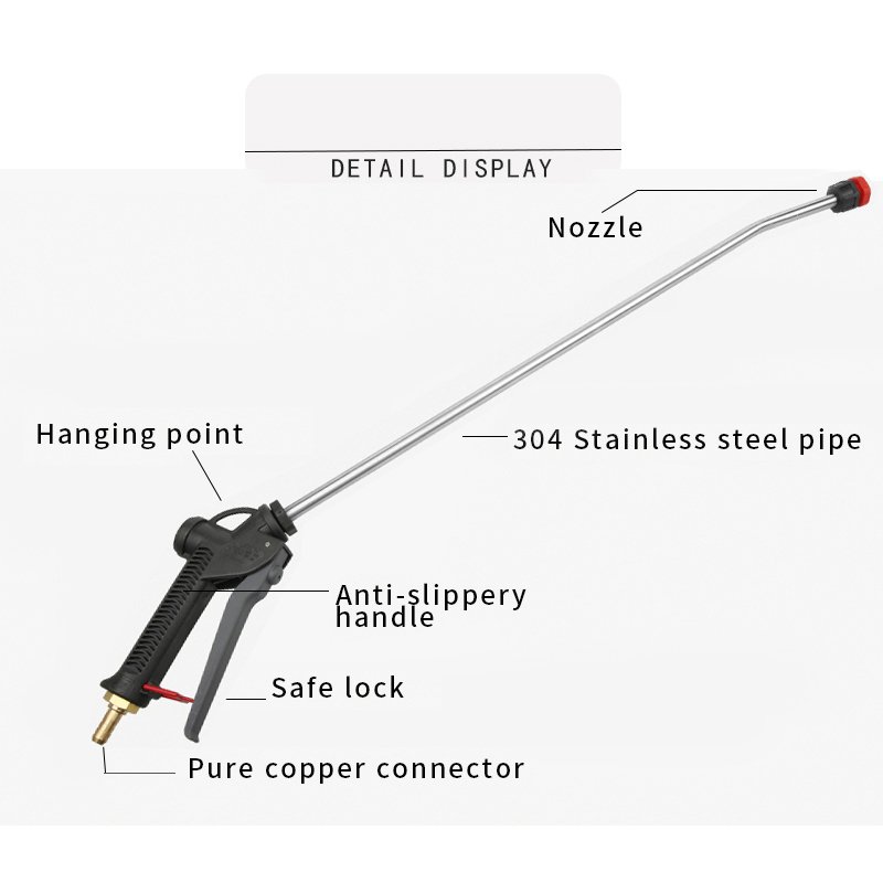 SPS ODM Water Spray Gun High Pressure Wax Liquid Car Washer Long Gun Portable For Chemical Liquid Spray Gun