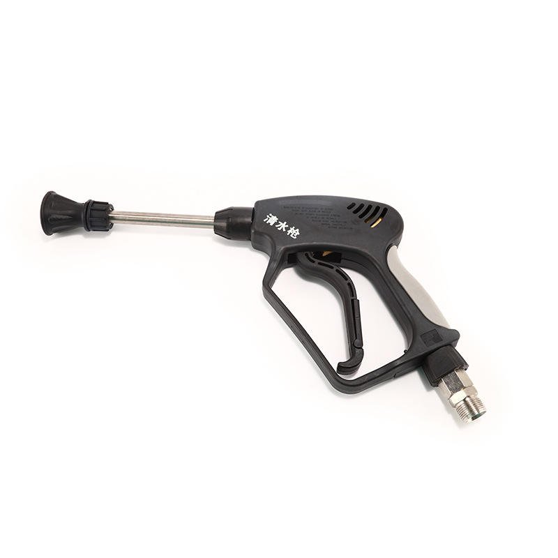 New China-Chic Black+Gray Plastic And Stainless Steel High Pressure Car Washer Spray Long Gun