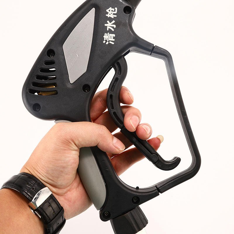New China-Chic Black+Gray Plastic And Stainless Steel High Pressure Car Washer Spray Long Gun