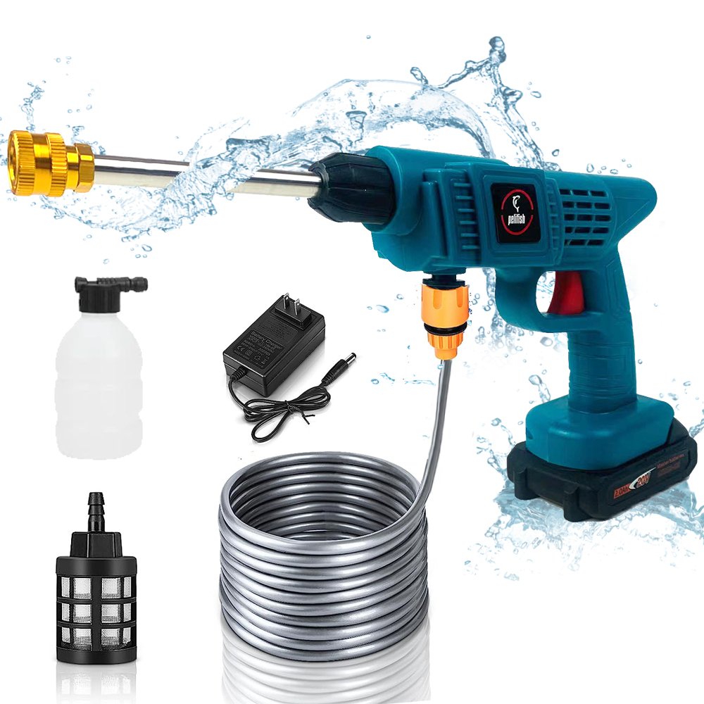 Portable Washing Plastic Cordless Car Pressure Washer Gun Copper Car Washer