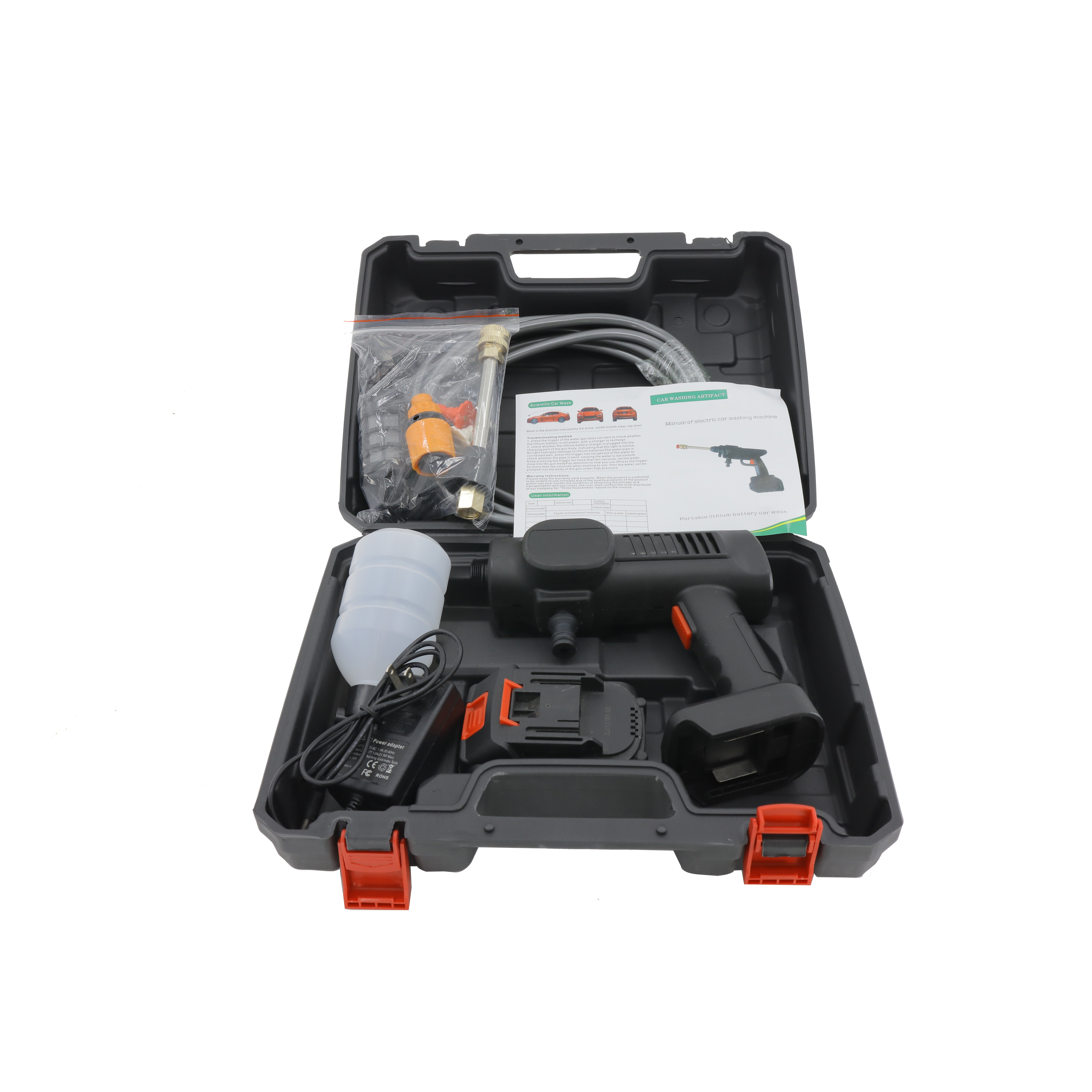 Car Wash Portable Powerful High Pressure Lithium Cordless Wireless Water Jet Foam Gun Car Washer