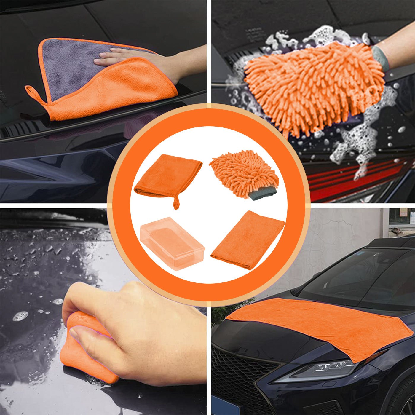 NBT Hot Selling 13PCS Car Wash Accessories Set Car Washer Cleaning Kit Car Care Wash Tools Detailing Set