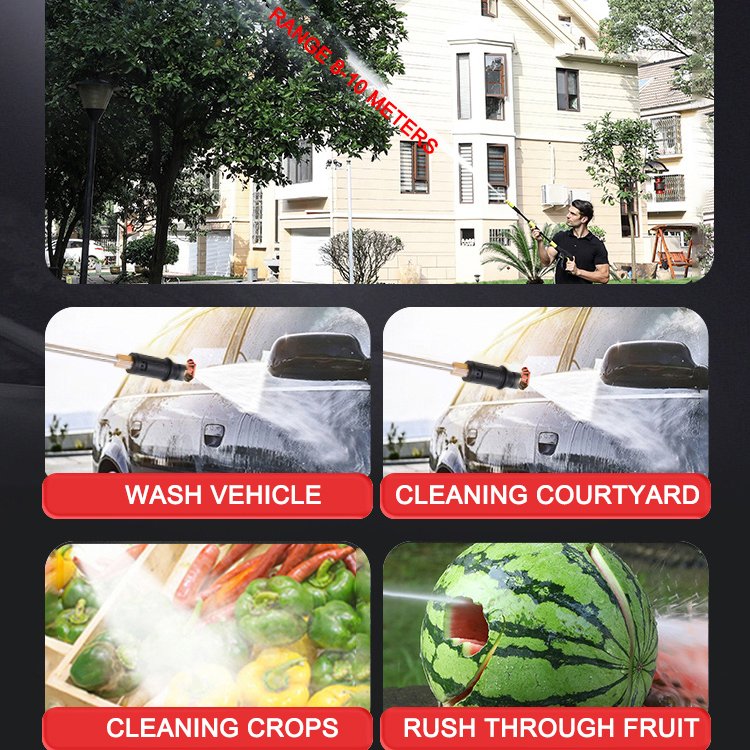 All-Inclusive Waterproof Shell Design Portable Electric High Pressure Car Washer Pipe Electric Water Washer