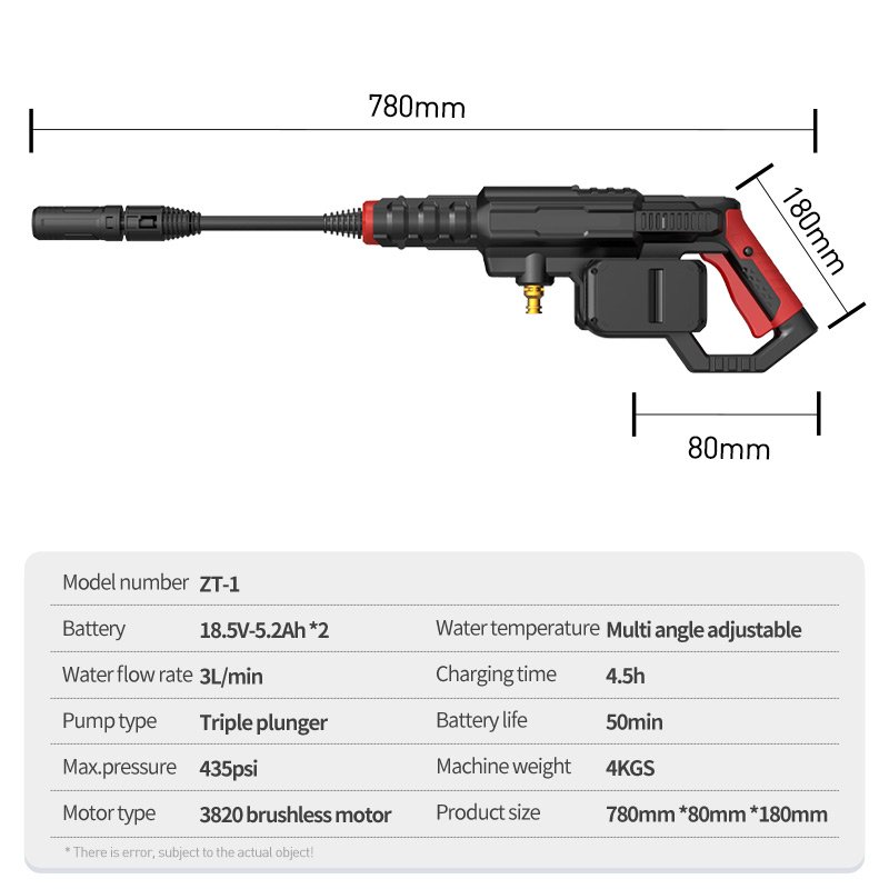 Top-ranked Products Pressure Car Washer ABS Battery Car Washer 18.5V Car Wash Water Spray Gun