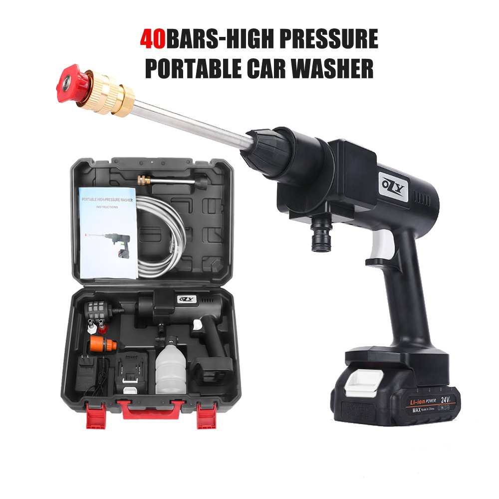 24v Car Washing Machine Cordless Water Pump Spray Gun Home Portable Water Gun Machine Car Washers