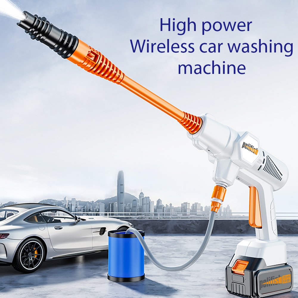 PELIFISH portable cordless car pressure washer gun battery wireless powered car washer