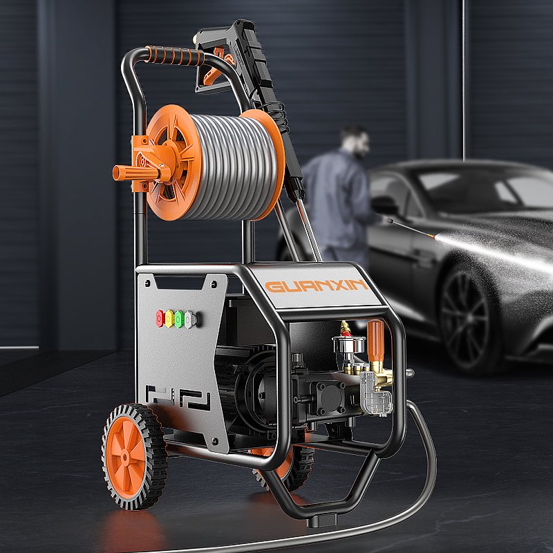 4000W 300Bar Water Efficient Car Engine Washing Product Car Hand Gun Cleaning Large Car Washer