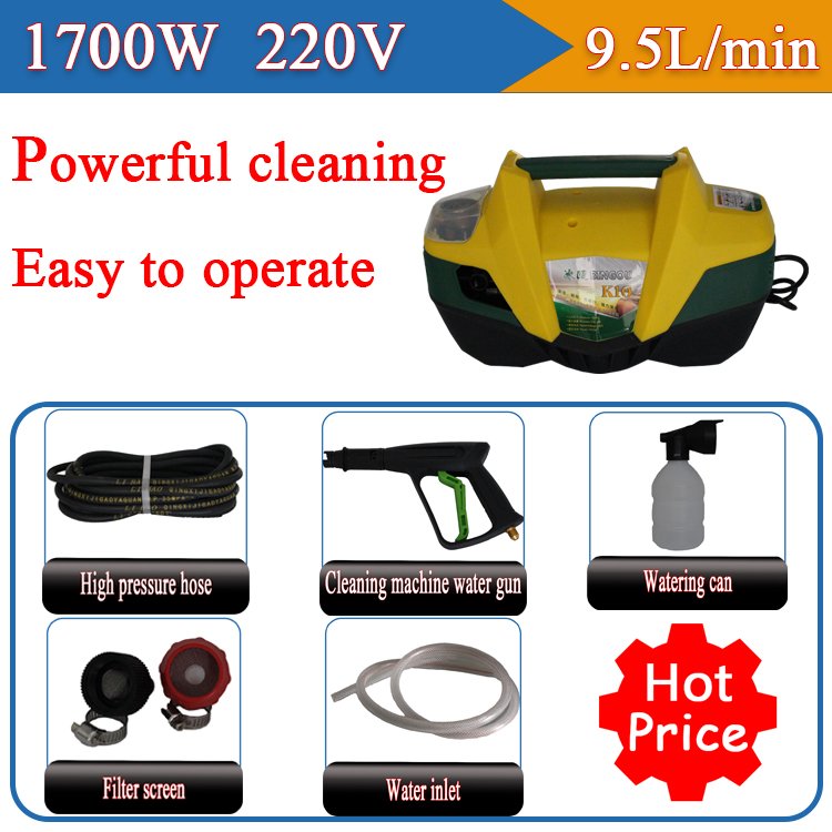 220v1700w High Pressure Portable Car Washer Machine Heavy Duty Cleaning Tools Gun New Condition